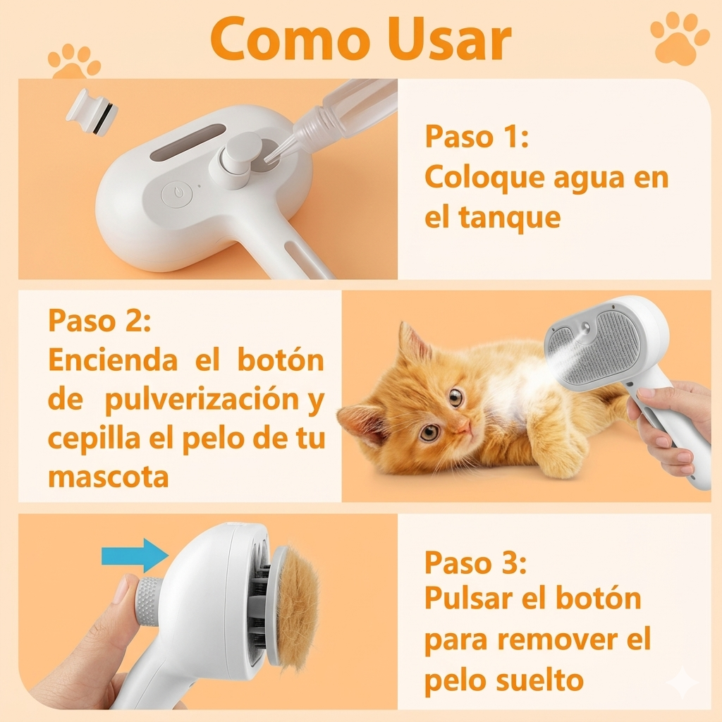 Cepillo Vaporizador CleanPaws