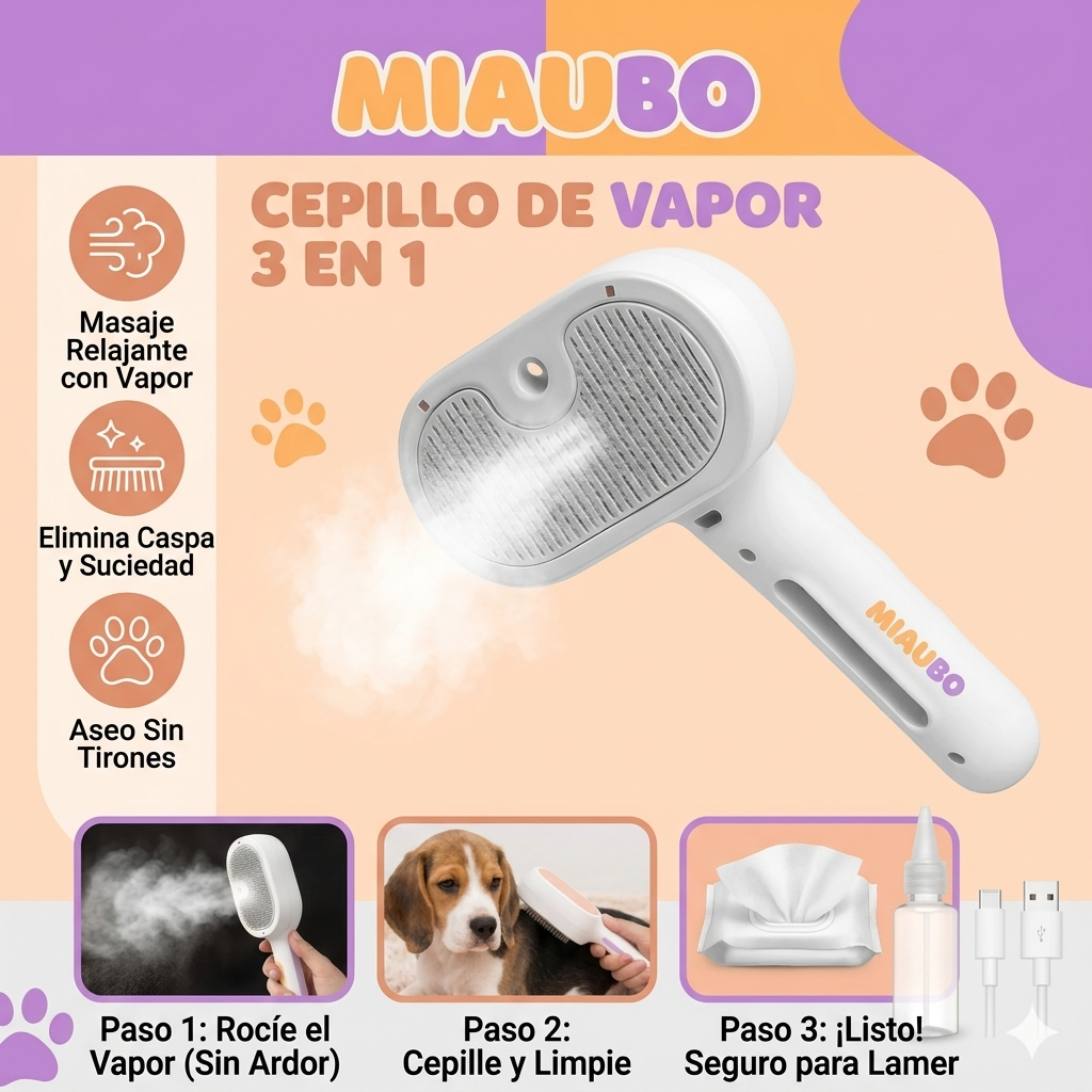 Cepillo Vaporizador CleanPaws